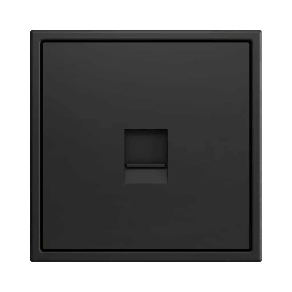 Zennio ZS70 - Centraalplaat voor enkele RJ45 connector (Antraciet)