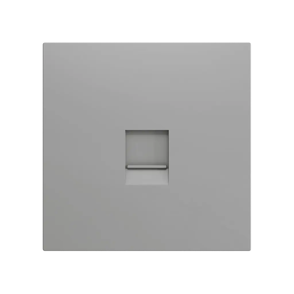 Zennio ZS70 - Centraalplaat voor enkele RJ45 connector (Zilver) - VPE=10