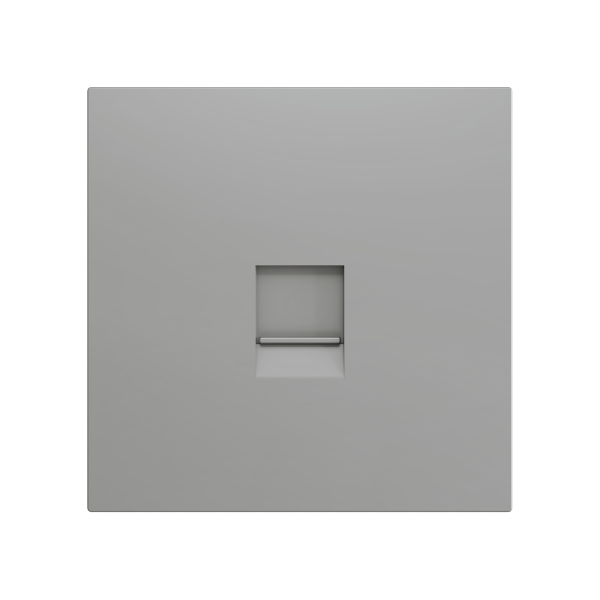 Zennio ZS70 - Centraalplaat voor enkele RJ45 connector (Zilver)