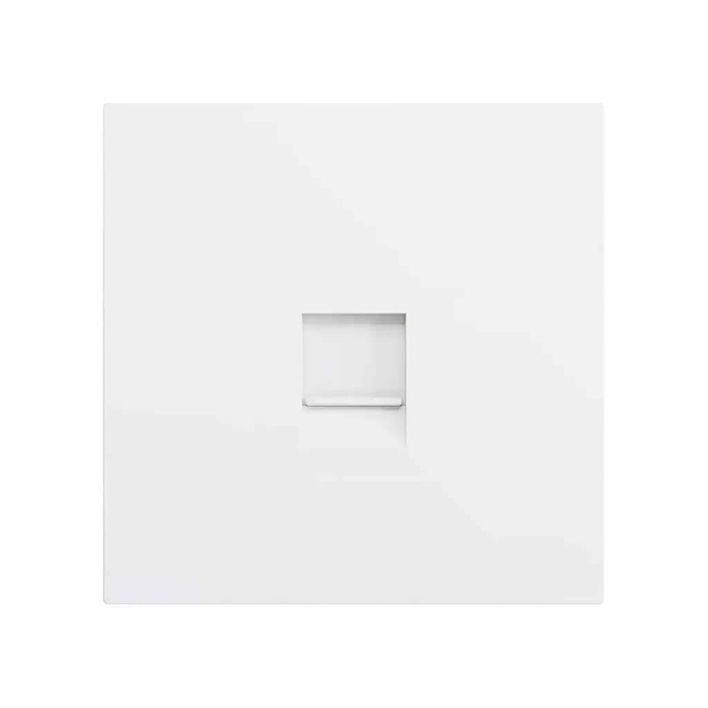 Zennio ZS70 - Centraalplaat voor enkele RJ45 connector (Mat wit)