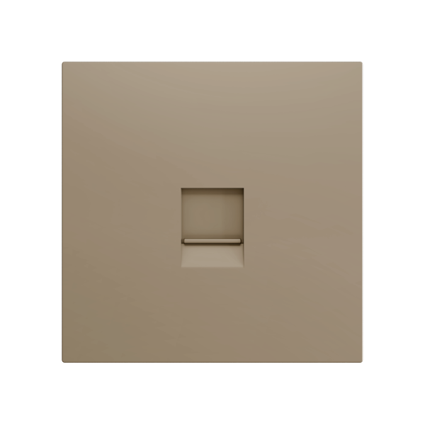 Zennio ZS70 - Centraalplaat voor enkele RJ45 connector (Champagne)