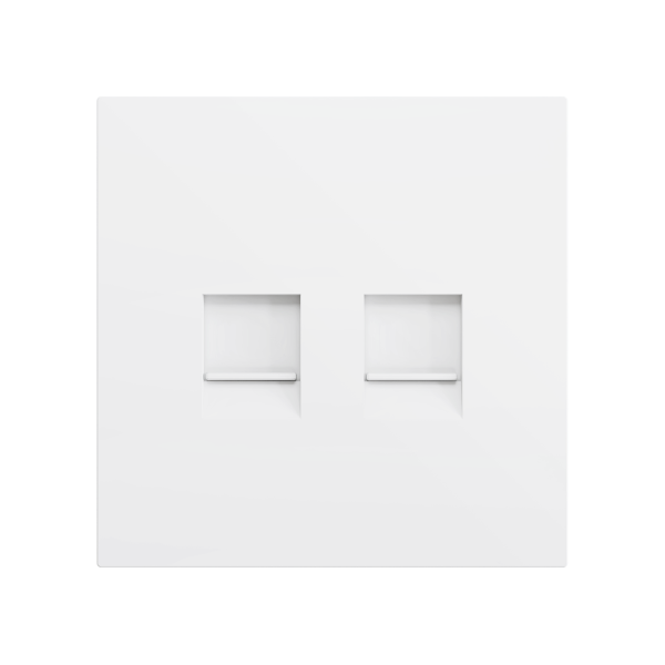 Zennio ZS70 - Cache pour connecteur RJ45 double (Blanc mat)
