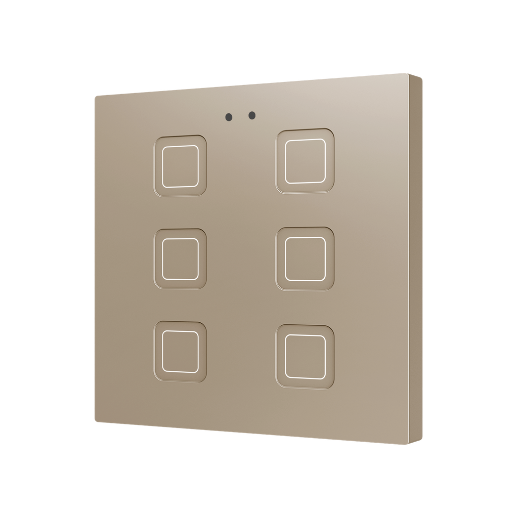 Zennio Tecla RGB 6 (Champagne)