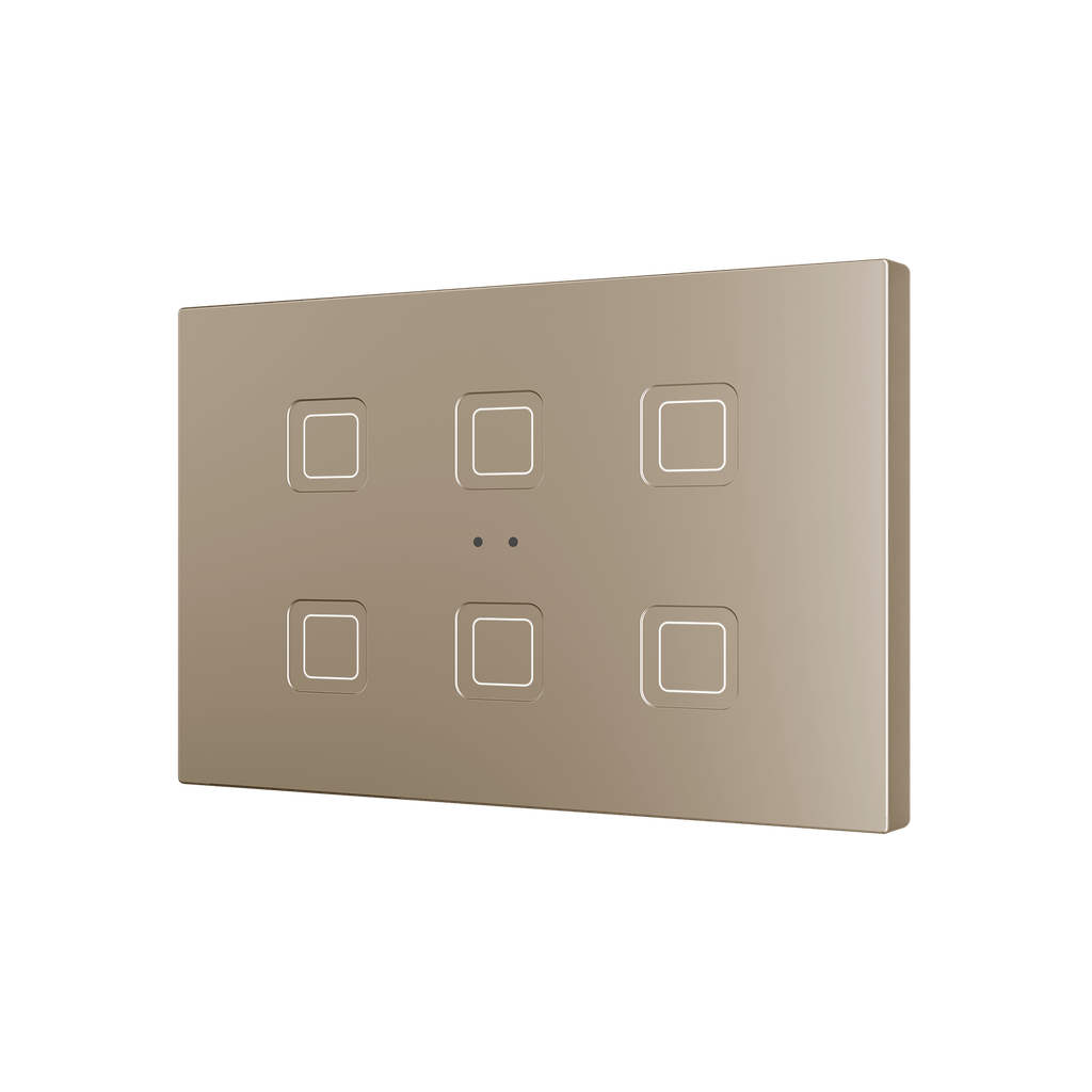 Zennio Tecla RGB XL X6 (Champagne)