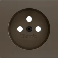Zennio ZS55 - Centraalplaat voor penaarde stopcontact met schroeven ZE8300005 (Mokka) - VPE=10