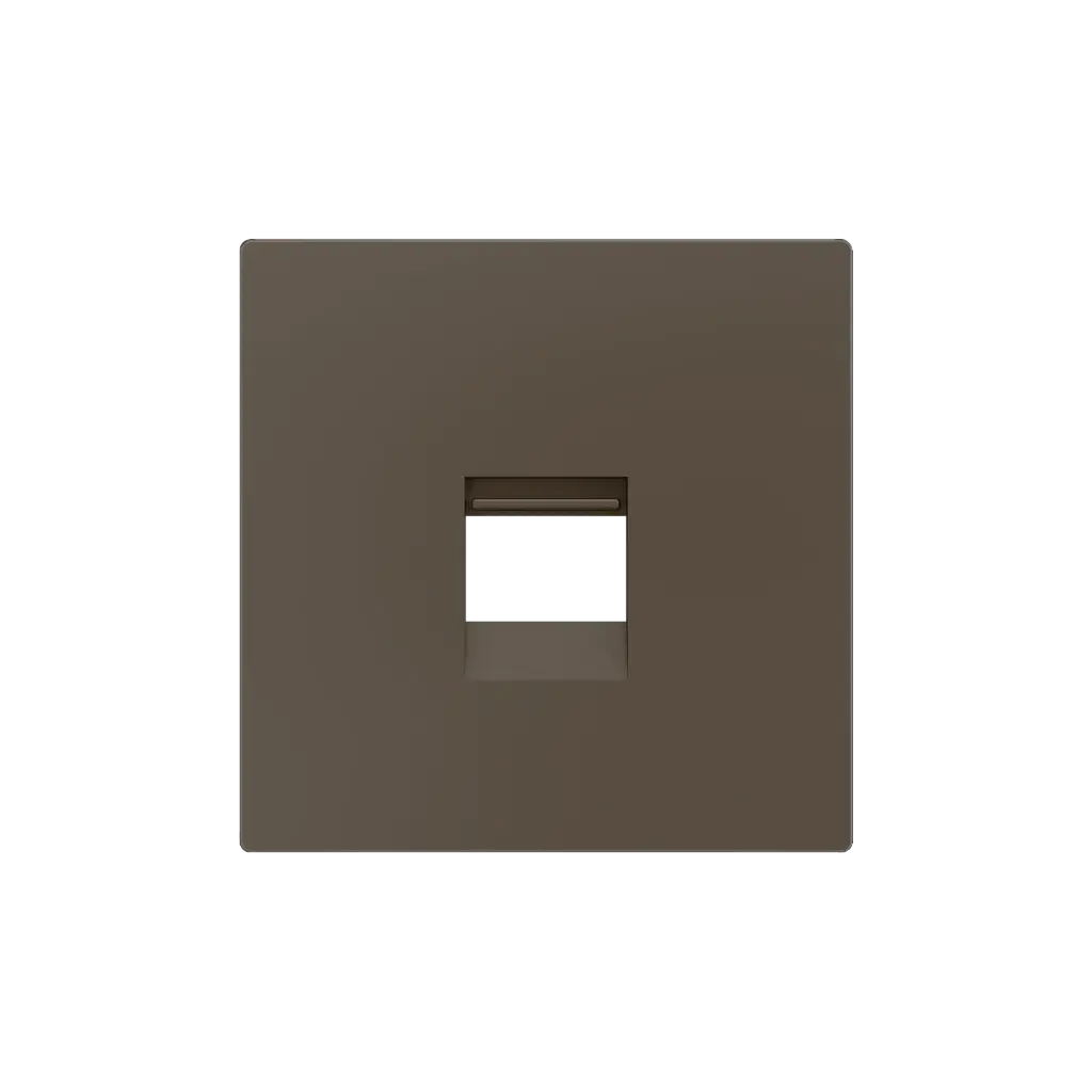 Zennio ZS55 - Centraalplaat voor enkele RJ45 connector (Mokka)