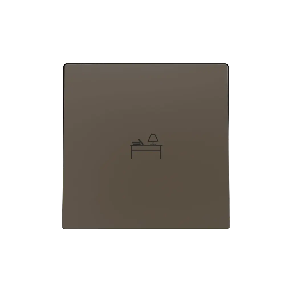 Zennio ZS55 - Enkele schakelaarafdekking met custom print (Mokka) - Vanaf 100 stuks