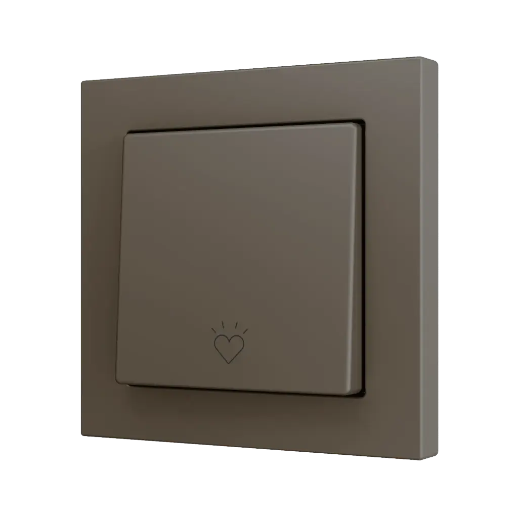 Zennio ZS55 - Bouton poussoir Soft - simple 1-p (Moka - Custom) - à partir de 100 pièces/VPE=10