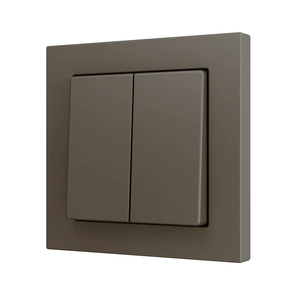 Zennio ZS55 - Soft drukknop - dubbel 2-v (Mokka)