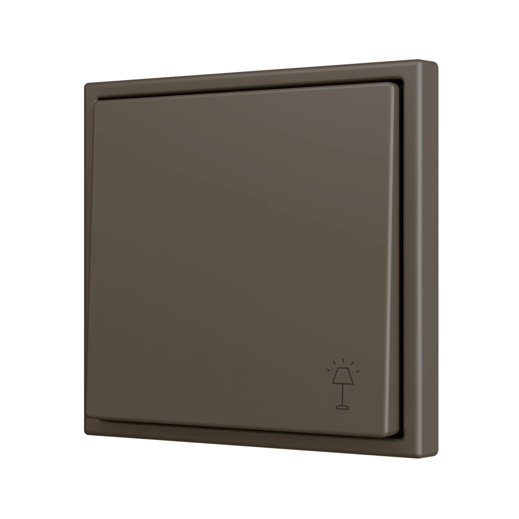 Zennio ZS70 - Bouton poussoir Soft - simple 1-v (Moka - Custom) - A partir de 100 pièces
