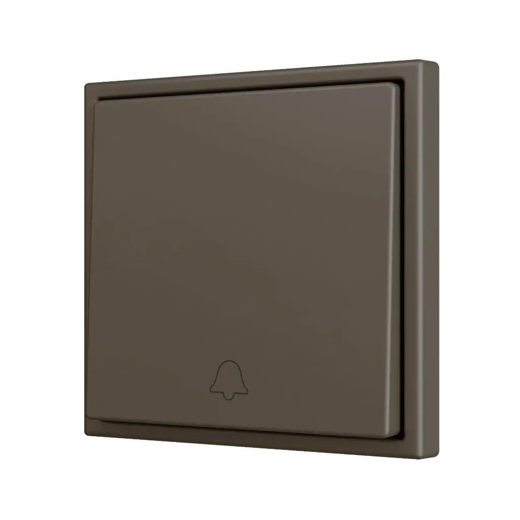 Zennio ZS70 - Soft drukknop - enkel 1-v - deurbel icoon (Mokka)