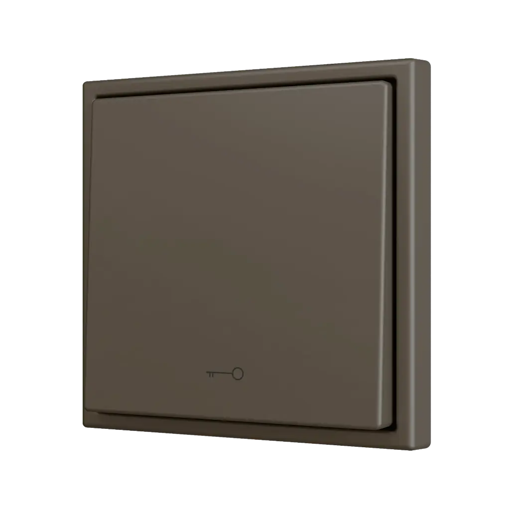 Zennio ZS70 - Soft drukknop - enkel 1-v - sleutel icoon (Mokka)