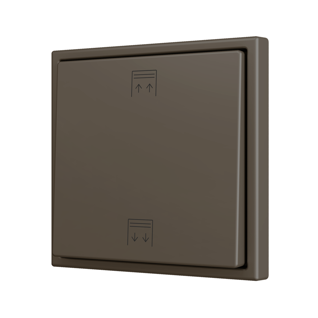 Zennio ZS70 - Bouton poussoir Soft - simple 2-v (Moka - Custom) - A partir de 100 pièces