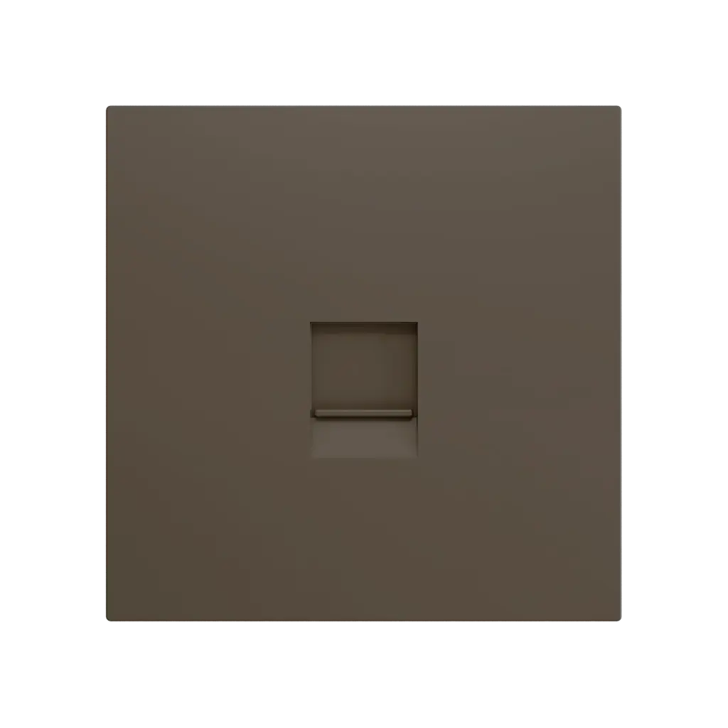 Zennio ZS70 - Centraalplaat voor enkele RJ45 connector (Mokka)