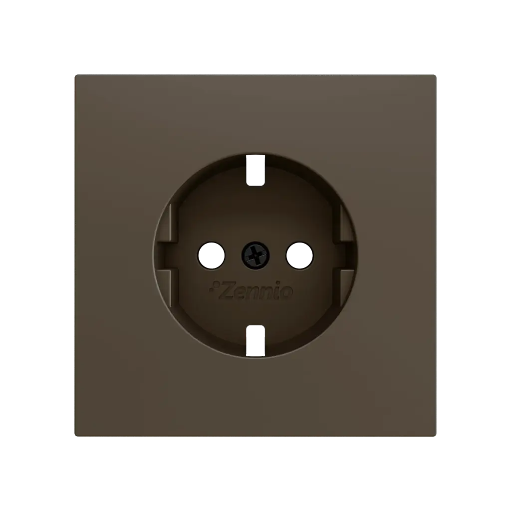 Zennio ZS70 - Schuko centraalplaat (Mokka) - VPE=10