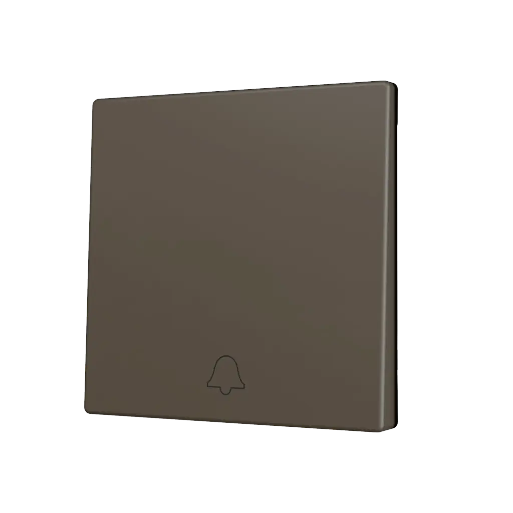 Zennio ZS70 - Enkelvoudige toets (neerwaarts) voor KNX Soft drukknop - Deurbel icoon (Mokka)