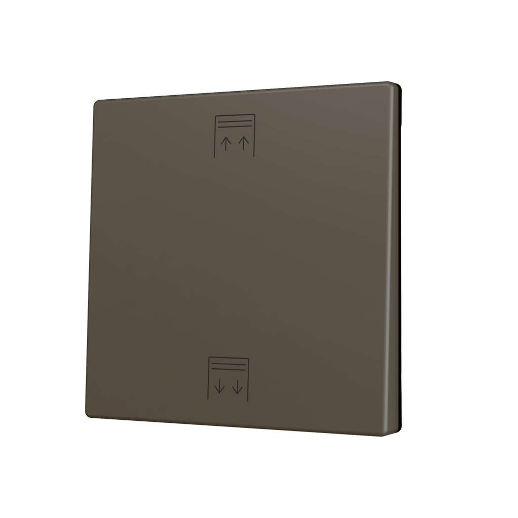 Zennio ZS70 - Enkelvoudige toets (op/neer) voor KNX Soft drukknop - Custom (Mokka) - Vanaf 100 stuks