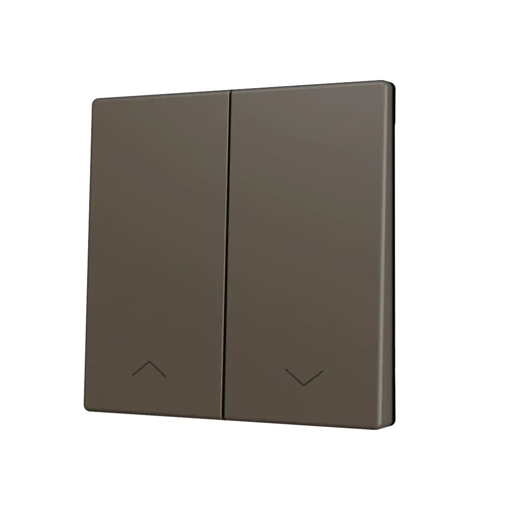 Zennio ZS70 - Dubbele toets (neerwaarts) voor KNX Soft drukknop - Rolluik icoon (Mokka)