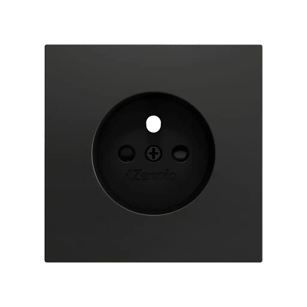 Zennio ZS70 - Cache pour prise avec broche de terre à vis ZE8300005 (Anthracite)