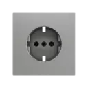 Zennio ZS70 - Centraalplaat voor schuko stopcontact met schroeven ZE8300003 (Zilver)