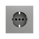 Zennio ZS70 - Centraalplaat voor schuko stopcontact met schroeven ZE8300003 (Zilver)