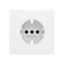 Zennio ZS70 - Centraalplaat voor schuko stopcontact met schroeven ZE8300003 (Mat wit)