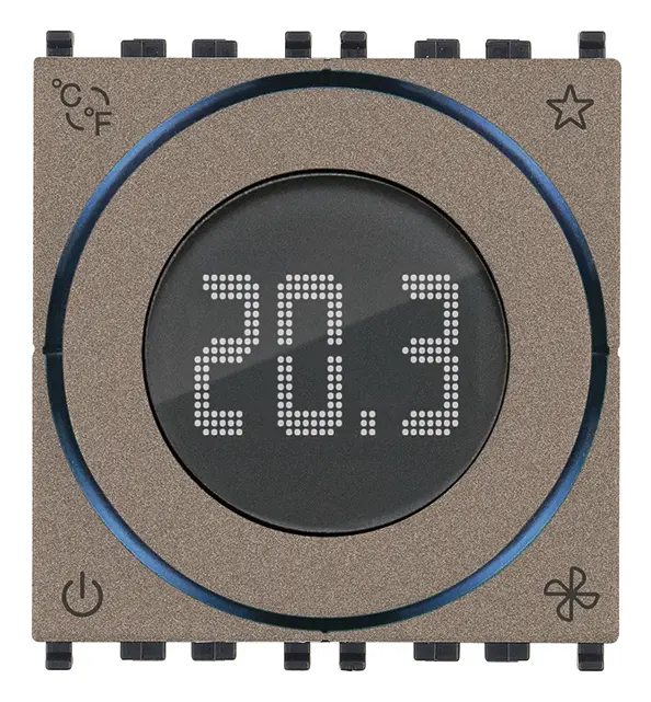 Vimar KNX - Draaithermostaat 2M (Metal)