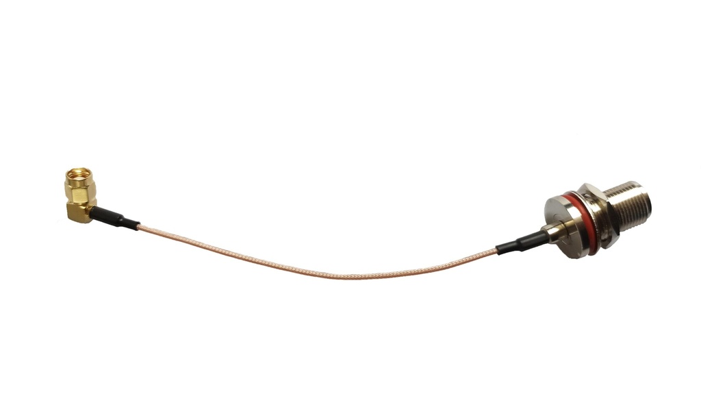 LumenRadio - RP-SMA male R/A to N female bulkhead 150mm