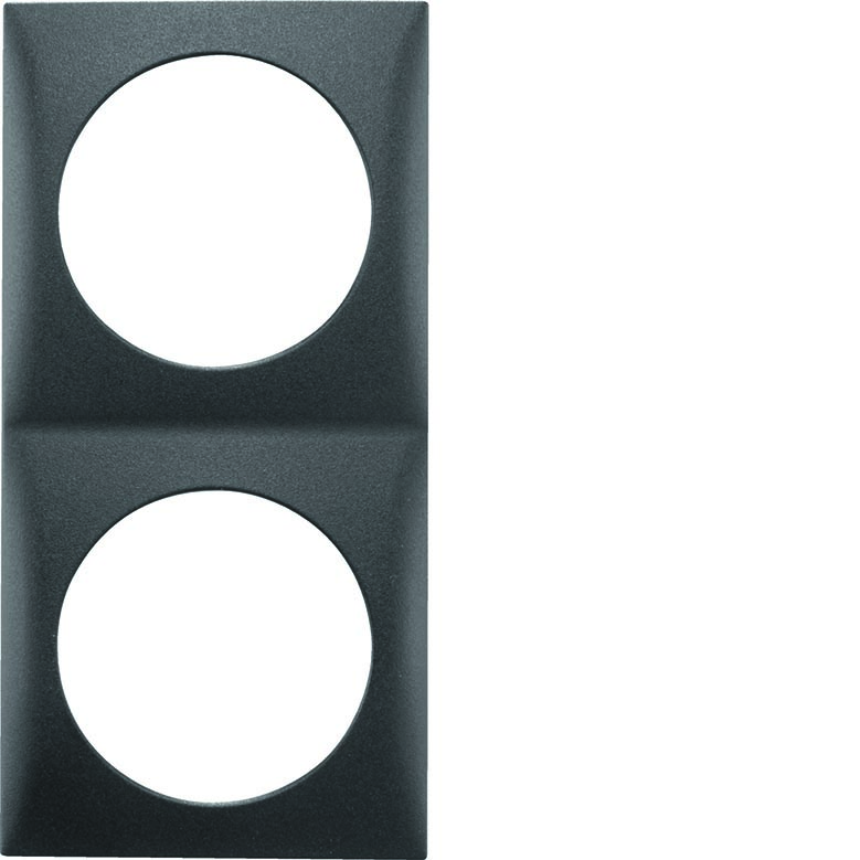 Berker Integro Flow - Plaque de recouvrement 2P (Anthracite mat) - UE=2