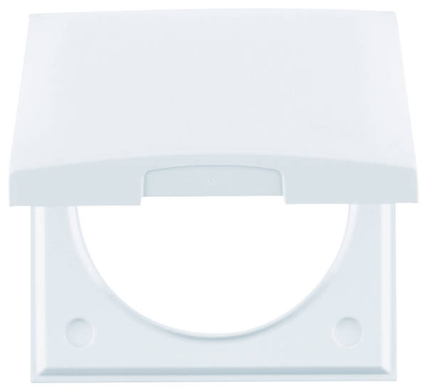 Berker Integro Flow/Pure - Plaque de recouvrement 1P avec couvercle (Blanc polaire brillant) - UE=10