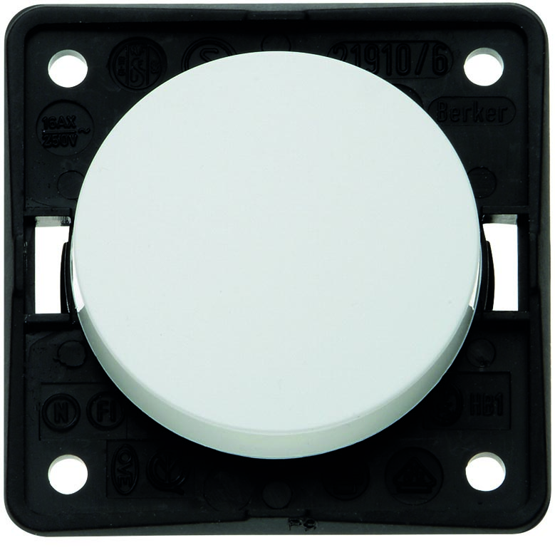 Berker Integro Flow/Pure - Interrupteur à bascule 2 pôles ON/OFF (Blanc polaire brillant) - UE=10