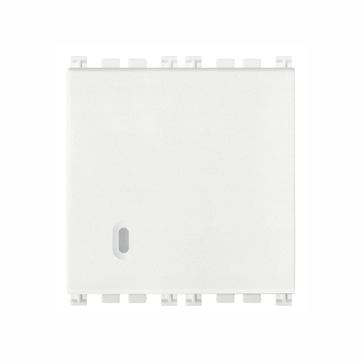 Vimar Arké - 1P NO 10A Drukknop met steekklemmen 2M (Wit)