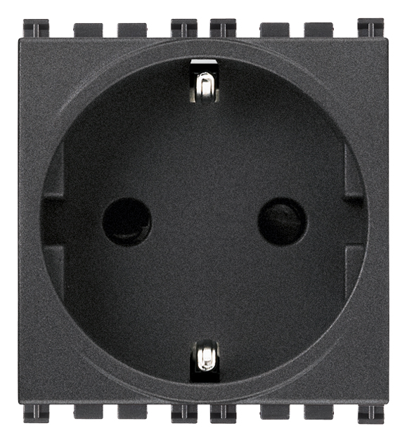 Vimar Arké - 2P+E 16A Schuko stopcontact SICURY met steekklemmen (Grijs)