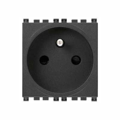 Vimar Arké - 2P+E 16A Penaarde stopcontact met steekklemmen (Grijs)