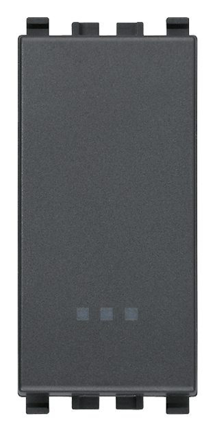 Vimar Eikon - bouton poussoir 1P NO 10A (Gris)