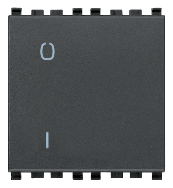 Vimar Eikon - Interrupteur 2P 16AX 2M (Gris)