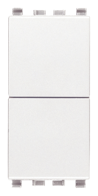 Vimar Eikon - Deux poussoirs indépend.NO+NO 10A (Blanc)