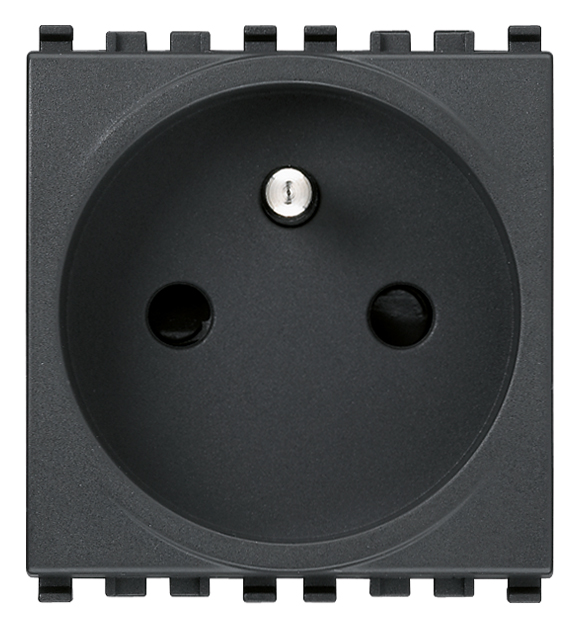 Vimar Eikon - 2P+A 16A Penaarde Stopcontact (Grijs)