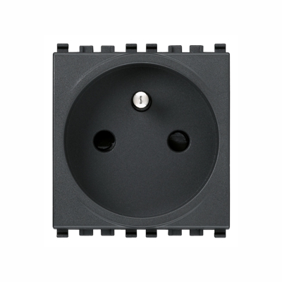 Vimar Eikon - 2P+A 16A Penaarde Stopcontact met steekklemmen (Grijs)