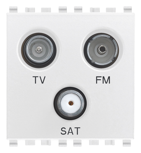 Vimar Eikon - TV-FM-SAT COAX stopcontact (Wit)