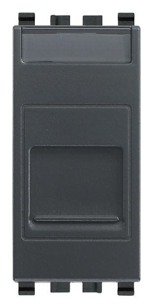 Vimar Eikon - Prise RJ45 Cat6 UTP avec couvercle (Gris)