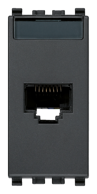 Vimar Eikon - RJ45 Cat5e Netsafe UTP stopcontact (Grijs)