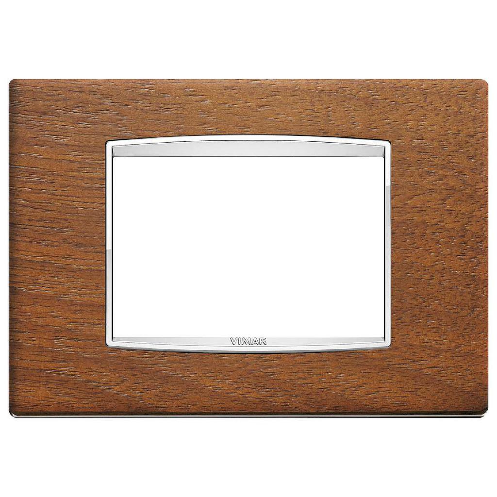 Vimar Eikon Chrome Classic - Wood 3M (Hout - Italian Walnut)