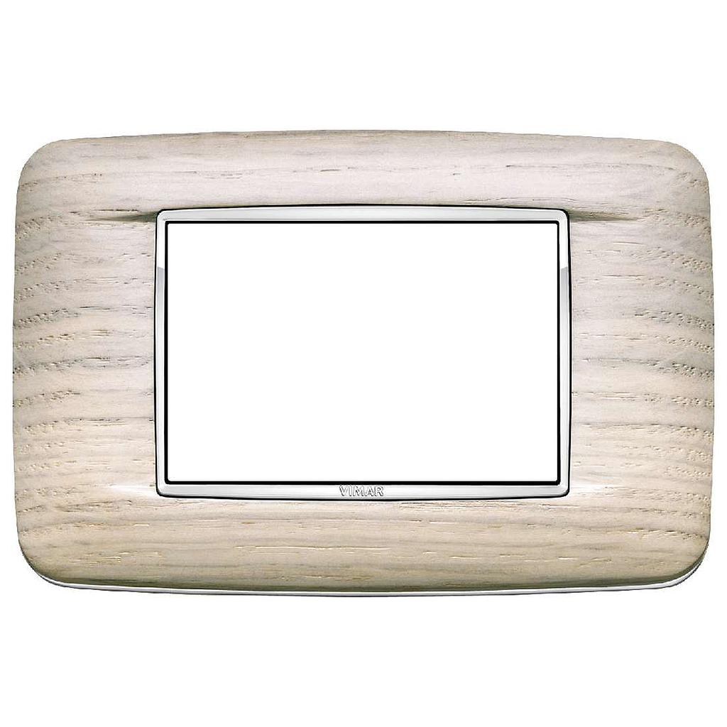 Vimar Eikon Chrome Round - Wood 3M (Hout - Dark Oak)