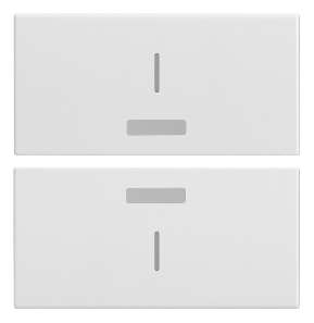 EIKON - 2 halve knoppen 2M I symbool (wit)