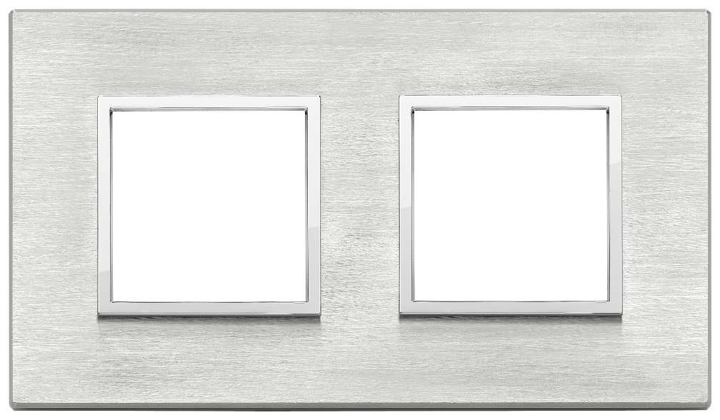 Vimar Eikon Evo - Primari 4M - 2+2 (Aluminium - Next Grijs)