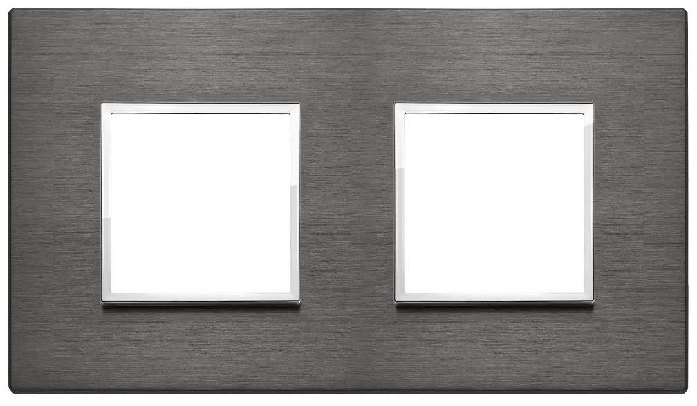 Vimar Eikon Evo - Primari 4M - 2+2 (Aluminium - Lava Grijs)