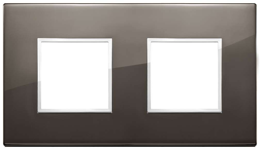 Vimar Eikon Evo - Esclusivi 4M - 2+2 (Aluminium - Black Sapphire)