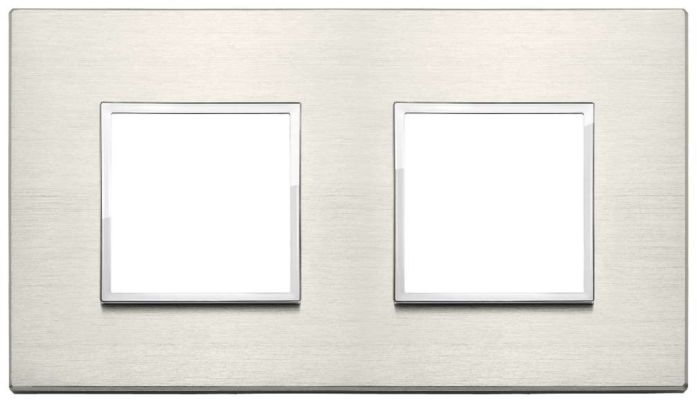 Vimar Eikon Evo - Esclusivi 4M - 2+2 (Aluminium - Titanium)