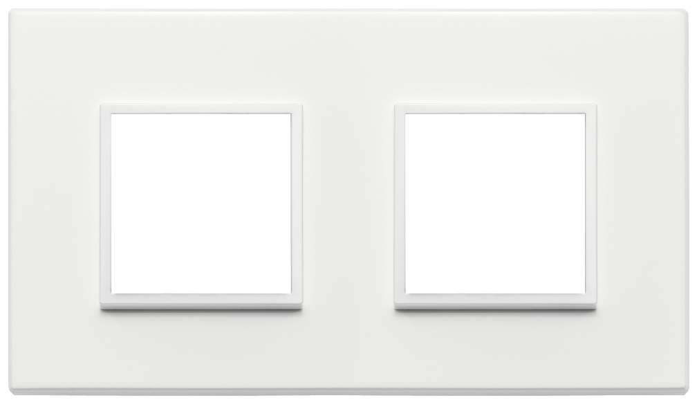 Vimar Eikon Evo - Essenziali 4M - 2+2 (Aluminium - Total White)